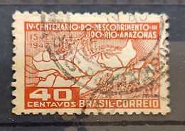 C 178 Brazil Stamp Centenary Discovery Of The Amazon River Map 1943 3 Circulated - Sonstige & Ohne Zuordnung