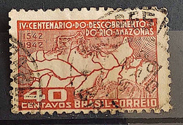 C 178 Brazil Stamp Centenary Discovery Of The Amazon River Map 1943 Circulated 4 - Other & Unclassified