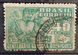 C 187 Brazil Stamp Centenary Barbosa Rodrigues Botany Science Flora 1943 1 Circulated - Otros & Sin Clasificación