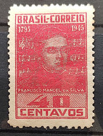 C 204 Brazil Stamp Manoel Da Silva Musica National Anthem 1945 3 - Andere & Zonder Classificatie