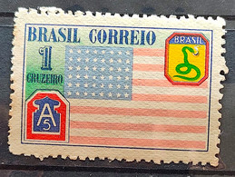 C 208 Brazil Stamp Brazilian Expeditionary Force FEB Militar Flag United States 1945 1 - Other & Unclassified