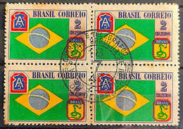 C 209 Brazil Stamp Brazilian Expeditionary Force FEB Militar Snake Flag 1945 Block Of 4 CPD 2 - Sonstige & Ohne Zuordnung