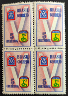 C 210 Brazil Stamp Brazilian Expeditionary Force FEB Militar V Of The Victory Snake 1945 Block Of 4 - Sonstige & Ohne Zuordnung