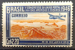 C 219 Brazil Stamp Congress UPAEP Postal Union Of The Americas And Spain Airplane 1946 1 - Sonstige & Ohne Zuordnung