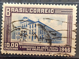 C 221 Brazil Stamp Congress UPAEP Postal Union Of The Americas And Spain Postal Building 1946 1 Circulated - Other & Unclassified