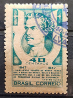 C 227 Brazil Stamp Poet Castro Alves Literature 1947 3 Circulated - Other & Unclassified