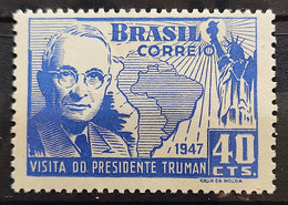 C 230 Brazil Stamp President Harry Truman United States Map 1947 1 - Autres & Non Classés