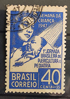 C 234 Brazil Stamp Children's Week Pediatrics Healthy 1947 Circulated 2 - Other & Unclassified