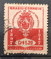 C 236 Brazil Stamp Belo Horizonte Coat Of Arms 1947 4 Circulated - Other & Unclassified