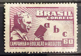 C 242 Brazil Stamp Adult Literacy Campaign Education 1949 2 - Other & Unclassified