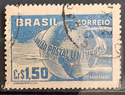 C 248 Brazil Stamp Universal Postal Union UPU Map Postal Service1949 Circulated 5 - Andere & Zonder Classificatie