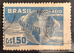 C 248 Brazil Stamp Universal Postal Union UPU Map Postal Service1949 Circulated 6 - Other & Unclassified