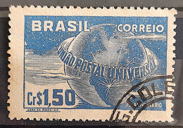 C 248 Brazil Stamp Universal Postal Union UPU Map Postal Service1949 Circulated 7 - Otros & Sin Clasificación