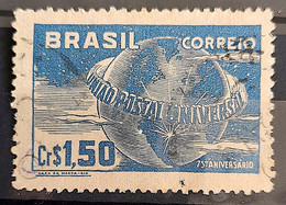 C 248 Brazil Stamp Universal Postal Union UPU Map Postal Service1949 Circulated 8 - Sonstige & Ohne Zuordnung