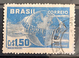 C 248 Brazil Stamp Universal Postal Union UPU Map Postal Service1949 Circulated 10 - Autres & Non Classés