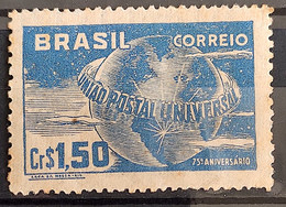 C 248 Brazil Stamp Universal Postal Union UPU Map Postal Service1949 Circulated 11 - Other & Unclassified