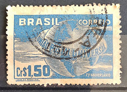 C 248 Brazil Stamp Universal Postal Union UPU Map Postal Service1949 Circulated 14 - Other & Unclassified