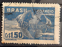 C 248 Brazil Stamp Universal Postal Union UPU Map Postal Service1949 Circulated 16 - Other & Unclassified