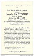 CHASSEPIERRE , 1892 . 1953 . Joseph BASTOGNE , époux De Mme Gilberte BOSSART , COMBATTANT 14 - 18 . - Florenville