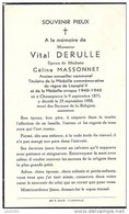 CHASSEPIERRE , 1875 . 1958 . Vital DERULLE , époux De Céline MASSONNET , MEDAILLE CIVIQUE 40/45 . - Florenville