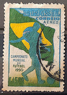 A 76 Brazil Stamp Football World Cup Soccer Flag 1950 Circulated 6 - Other & Unclassified