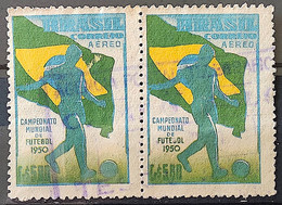 A 76 Brazil Stamp Football World Cup Soccer Flag 1950 Dupla 1 - Other & Unclassified