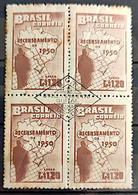 A 77 Brazil Stamp General Census Of Brazil Map Geography 1950 Block Of 4 CPD RJ - Altri & Non Classificati
