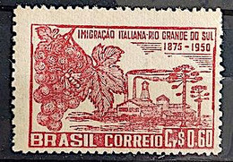 C 251 Brazil Stamp Italian Imigration No Rio Grande Do Sul Italy Ethnicity 1950 1 - Other & Unclassified