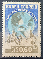 C 253 Brazil Stamp Football World Cup Soccer Map 1950 - Sonstige & Ohne Zuordnung