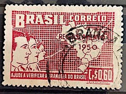C 254 Brazil Stamp General Census Of Brazil Geography Map 1950 Circulated 3 - Other & Unclassified