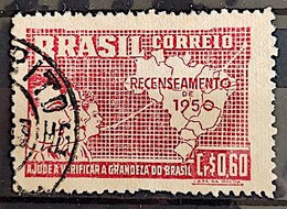 C 254 Brazil Stamp General Census Of Brazil Geography Map 1950 Circulated 11 - Andere & Zonder Classificatie