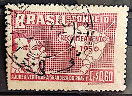 C 254 Brazil Stamp General Census Of Brazil Geography Map 1950 Circulated 21 - Andere & Zonder Classificatie