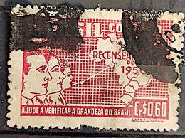 C 254 Brazil Stamp General Census Of Brazil Geography Map 1950 Circulated 22 - Sonstige & Ohne Zuordnung