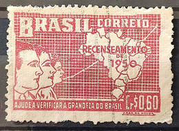 C 254 Brazil Stamp General Census Of Brazil Geography Map 1950 Circulated 25 - Andere & Zonder Classificatie