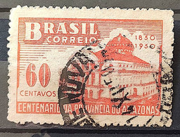 C 257 Brazil Stamp Centenary Amazonas Province Theater Architecture 1950 Circulated 2 - Autres & Non Classés