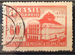 C 257 Brazil Stamp Centenary Amazonas Province Theater Architecture 1950 Circulated 3 - Andere & Zonder Classificatie
