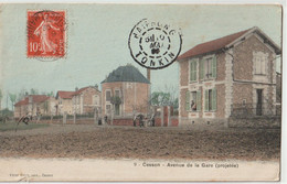 CPA Cesson (77) Avenue De La Gare (projetée Par Le Maire) Et Ses Villas    Ed Noiré Colorisée - Cesson