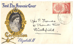 (NN 16) Australia FDC Cover - Queen Elizabeth Coronation - Other & Unclassified