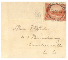 (NN 16) Australia Cover - 1934 (letter With Black Border = Related To Death) - Otros & Sin Clasificación