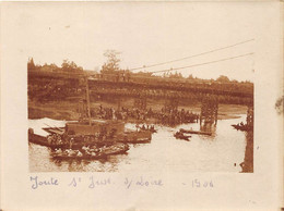 LOIRE  42  SAINT JUST SUR LOIRE - JOUTES SUR LA LOIRE 1928 - SPORTS NAUTIQUES - PHOTOGRAPHIE - Saint Just Saint Rambert