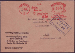 Germany - 1936 M - Olympic Games 1936 - Letter - Sommer 1936: Berlin