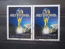 VEND BEAUX TIMBRES DE MONACO N° 2158 EN PAIRE !!! (b) - Used Stamps