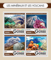 GUINEA REP. 2016 ** Volcanoes Vulkane Volcans Minerals M/S - OFFICIAL ISSUE - A1644 - Volcanos