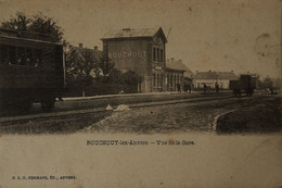 Bouchaut Lez Anvers // Vue De La Gare (interieur) Station Boechout Met Trein Ca 1900 Iets Vuil // Uitg. Hermans / TOP - Böchout