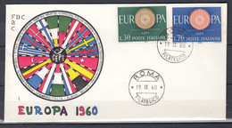 FDC Van Europa 1960 Roma Filatelico - 1960