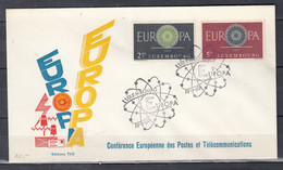 FDC Van Luxembourg Europa Conférence Européenne Des Postes Et Télécommunications - 1960