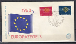 FDC Van Europazegels 1960 S'Gravenhage - 1960