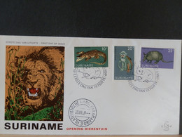 93/957  FDC  SURINAME   LION - Other & Unclassified