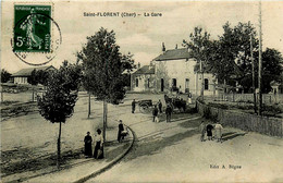 St Florent * Vue Sur La Gare * Ligne Chemin De Fer Du Cher * Attelage - Saint-Florent-sur-Cher