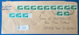 France N°1981A (x11) Issu De Roulette Et N°1967 Sur Grande Enveloppe 10.1.1980 - (L145) - 1961-....